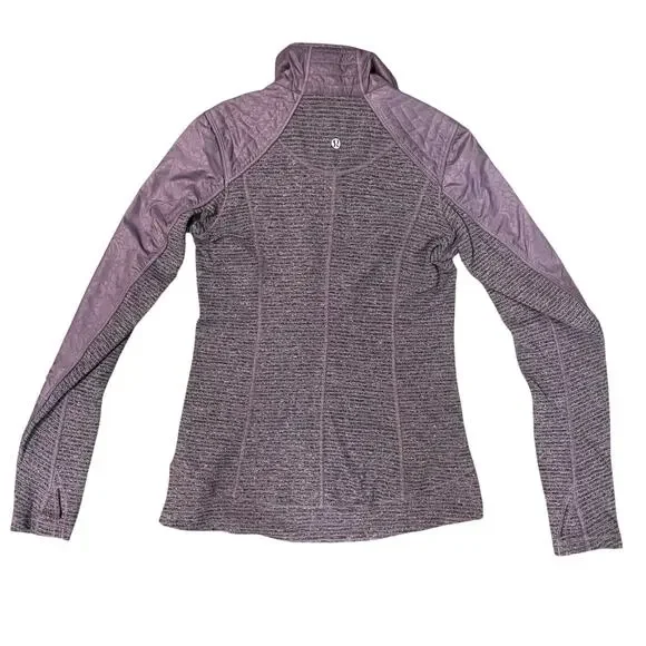 Lululemon Athletica Women's Rebel Runner Jacket Long Sleeve Size 4 Purple Gray
